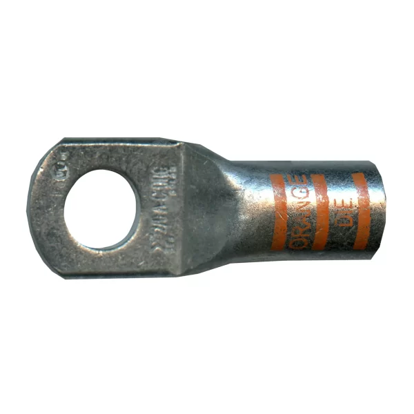 2/0 AWG Mega HD Copper Lug 1/2" Stud Orange 5 or 50 Pack Made in USA