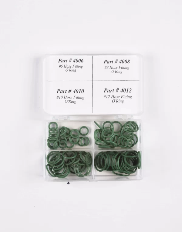 100 pc Top Four O’Ring Assortment- Hose Fitting Green HNBR O-Rings