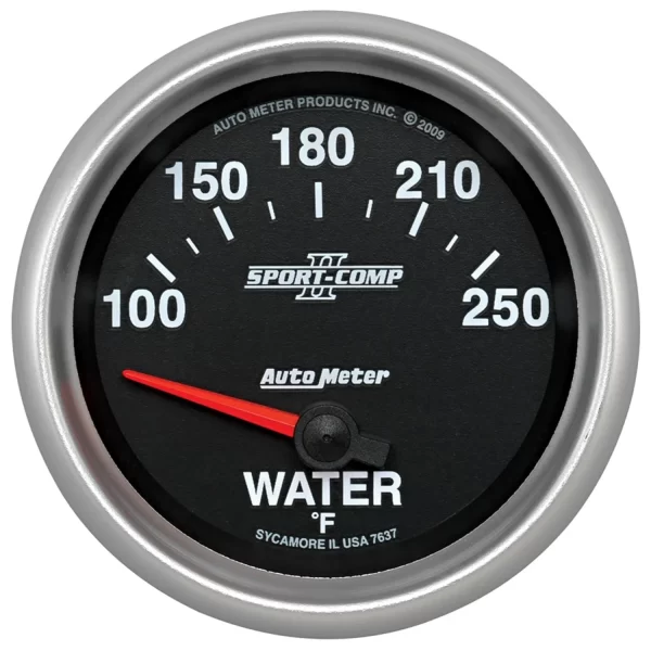AutoMeter 7637 GAUGE, WATER TEMP, 2 5/8", 100-250F, ELECTRIC, SPORT-COMP II