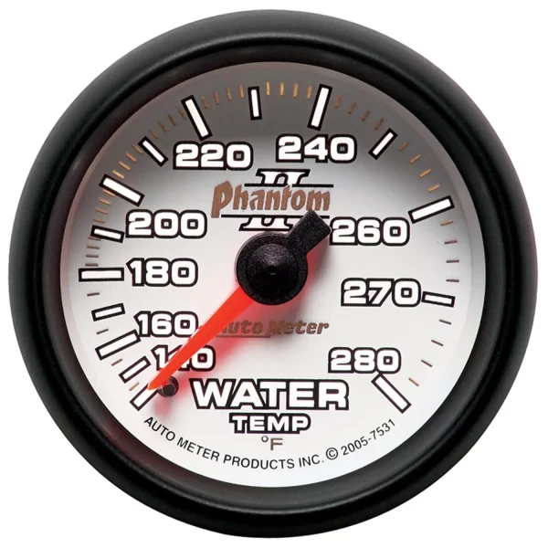 AutoMeter 7531 GAUGE, WATER TEMP, 2 1/16", 140-280F, MECHANICAL, PHANTOM II