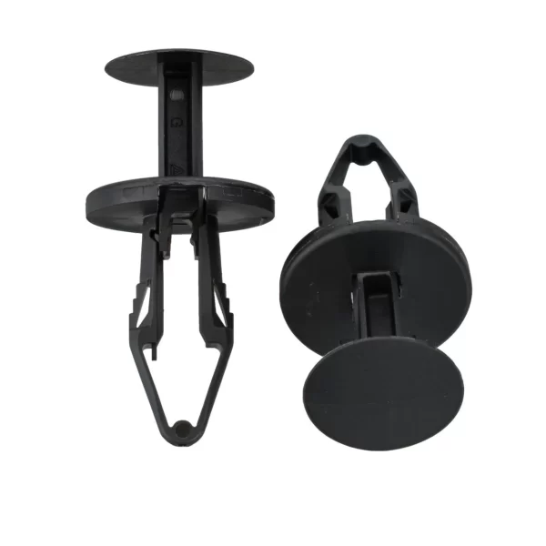 Black Nylon Ergo Tufloks Push Retainer Clips 21/64" Hole 24 MM Stem 25 Pack