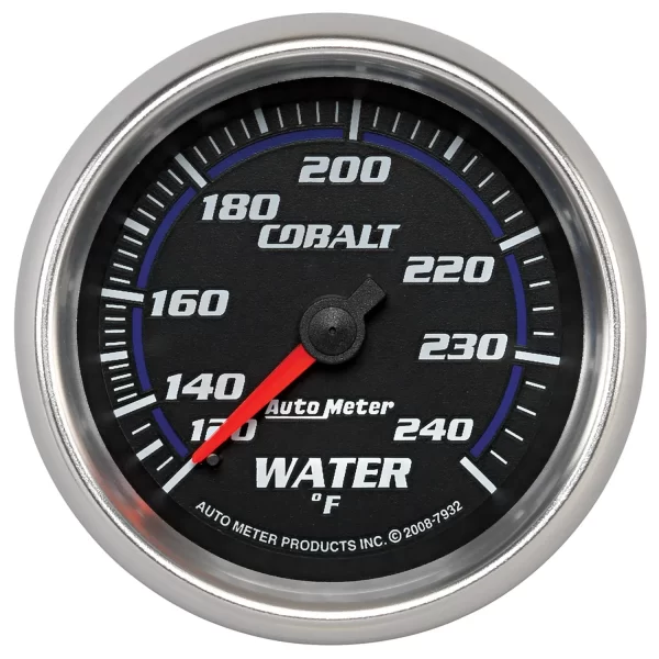 AutoMeter 7932 GAUGE, WATER TEMP, 2 5/8", 120-240F, MECHANICAL, COBALT