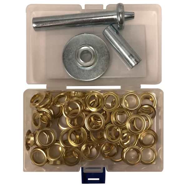 103 Piece 1/2" Grommet Brass Coated & Punch Tool Installation Repair Assortment Kit