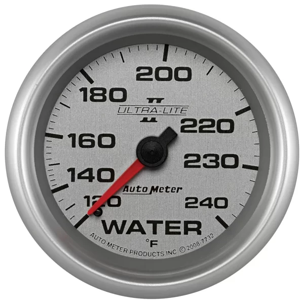 AutoMeter 7732 GAUGE, WATER TEMP, 2 5/8", 120-240F, MECHANICAL, ULTRA-LITE II