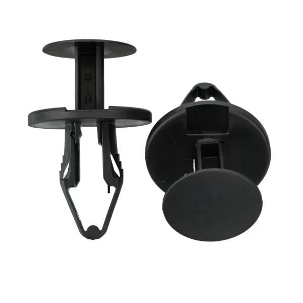 Black Nylon Ergo Tufloks Push Retainer Clips 13/32" Hole 22.5 MM Stem 15 Pack