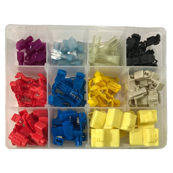 110 Piece T-Tap Quick Splice Terminal Connector Assortment Kit