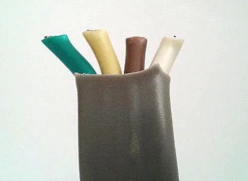 100' Gray Jacket AUTO QUAD 16/4 WHITE/ BROWN/ YELLOW/GREEN