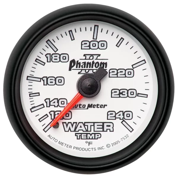 AutoMeter 7532 GAUGE, WATER TEMP, 2 1/16", 120-240F, MECHANICAL, PHANTOM II