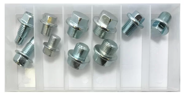 10 Piece Metric Oil Drain Plug Assortment 12mm to 18mm